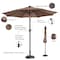 Villacera 9-Foot LED Outdoor Patio Umbrella, Brown 83-OUT5421 - alternate 3
